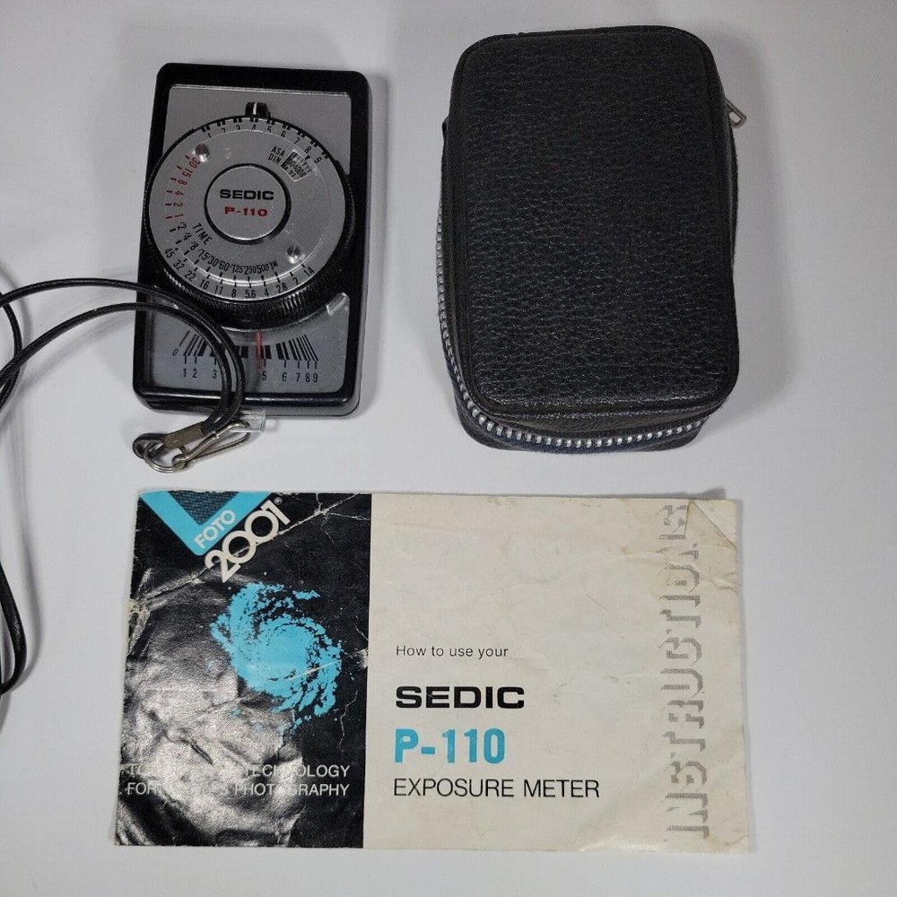 Sedic P-110 Exposure‎ Light Meter Orig Parts OEM Owners Manual Foto Rare Vintage